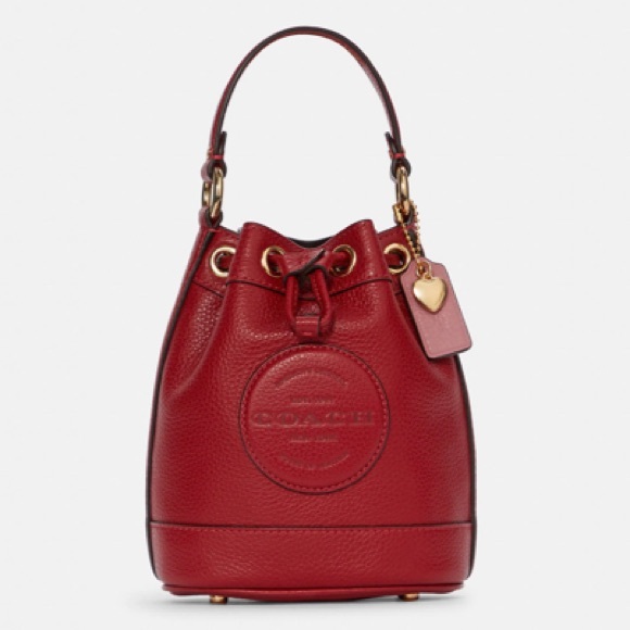 Coach Dempsey Bucket Bag Heart Charm - Picture 1 of 12